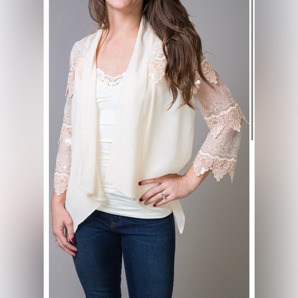Darling Jackets & Blazers - Darling Sierra Bolero Lace and Sequin Jacket